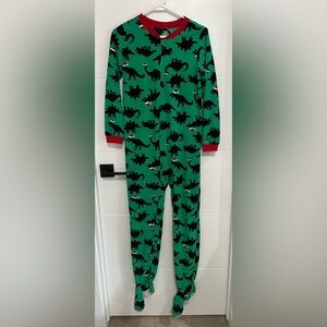 Carter's: Youth Fleece Footed Onesie- Size 14 with Dinosaur Design